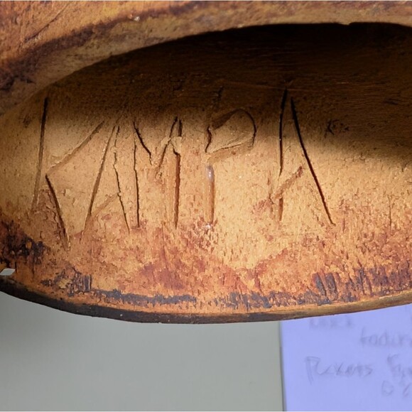 Vintage 1994 Kampa clay angel figurine collectible handmade artistic knick-knack - Picture 6 of 10